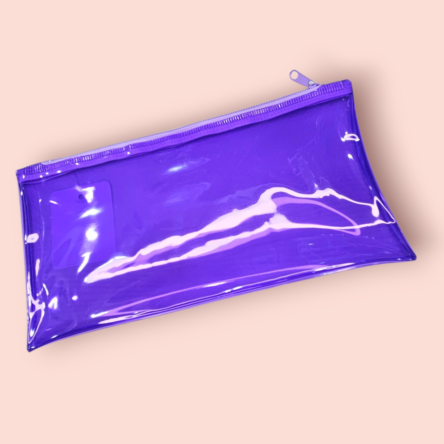 Transparent Zipper Pouch A6 Plain Multi Color Single Pcs