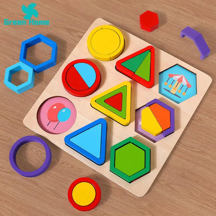 Wooden shapes puzzle