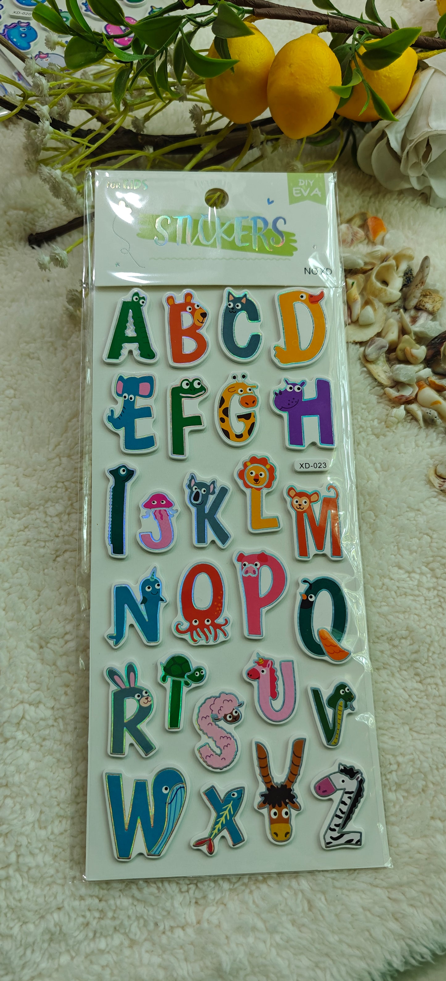 ABC with vocabulary pics stickers (XD-022, 023)