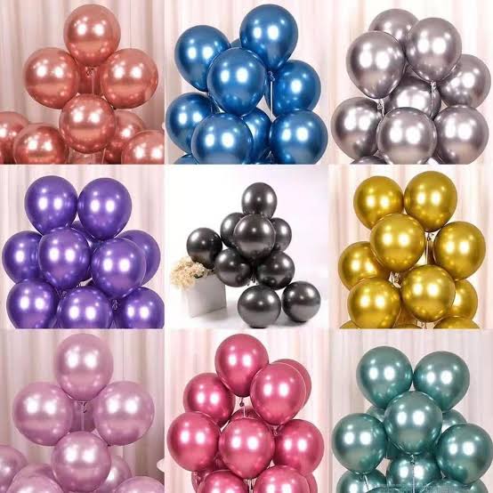 Chrome balloons 50 pcs in pack, helium quality and simple blowing