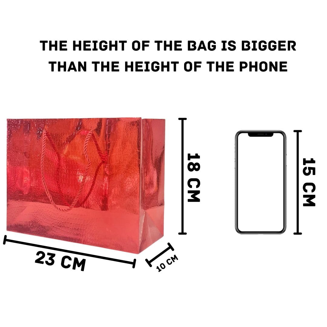 Shiny red goodie bag