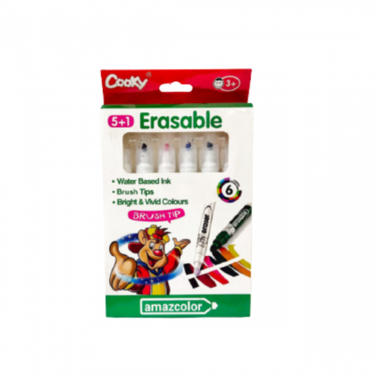 Cooky Erasable Marker Brush Tip 5+1.