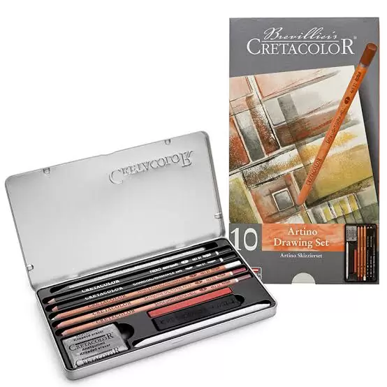 Cretacolor Artino Drawing Set of 10 Pcs In Tin Box