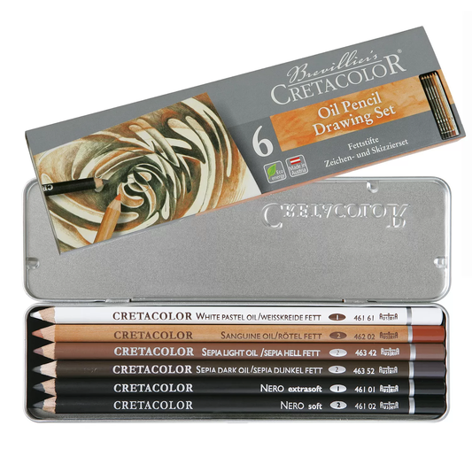 Cretacolor Oil Pencils Pocket Set Of 6 Pcs For Artists