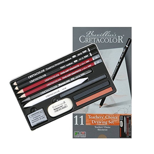 Cretacolor Teachers Choice Drawing Set Of 11 Pcs In Tin Box