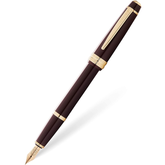 Cross Bailey Light Polished Burgundy Resin with Gold Trim Fountain Pen