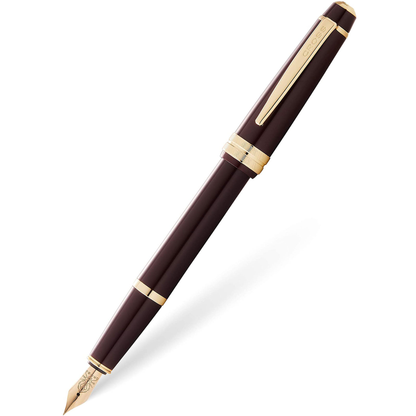Cross Bailey Light Polished Burgundy Resin with Gold Trim Fountain Pen