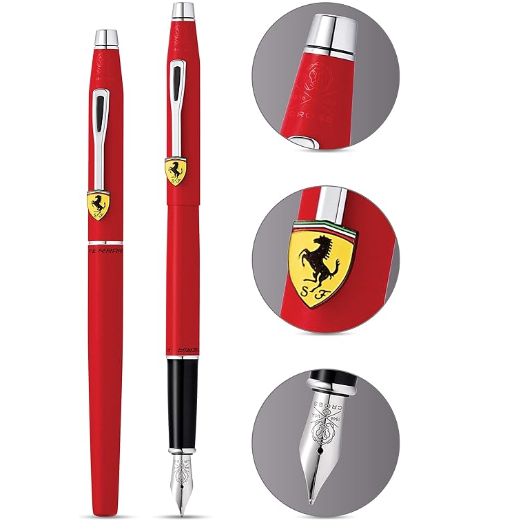 Cross Classic Century Collection for Scuderia Ferrari Matte Rosso Corsa Red Lacquer Fountain Pen