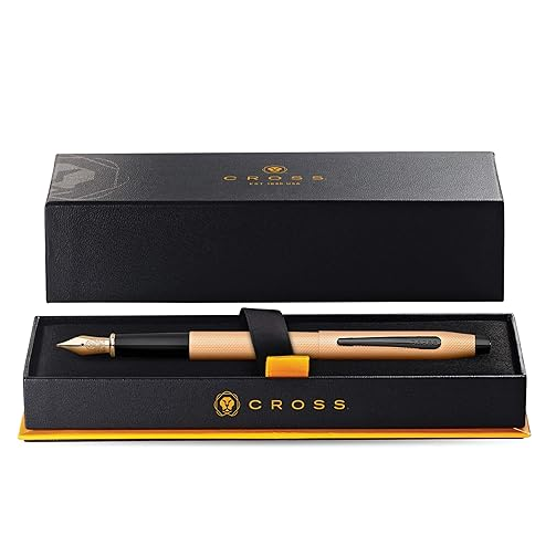 Cross Classic Century Refillable Fountain Pen Medium Nib Brushed Rose Gold