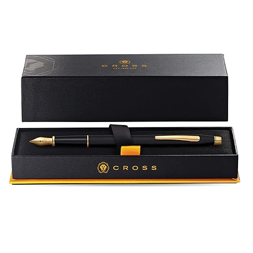 Cross Classic Century Refillable Fountain Pen Medium Nib Classic Black