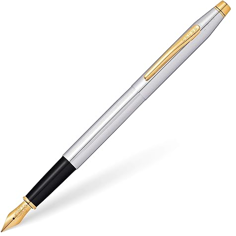 Cross Classic Century Refillable Fountain Pen Medium Nib Medalist Chrome