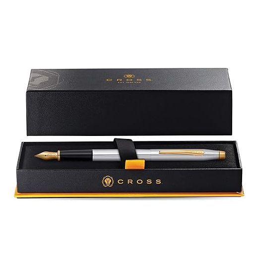 Cross Classic Century Refillable Fountain Pen Medium Nib Medalist Chrome