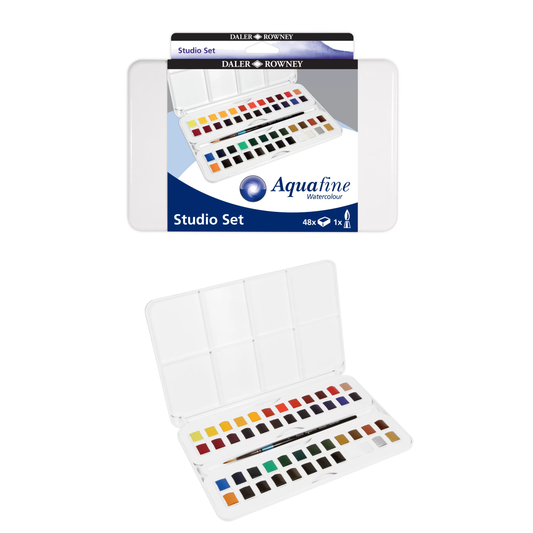 Daler Rowney Aquafine Watercolour Studio Set of 48