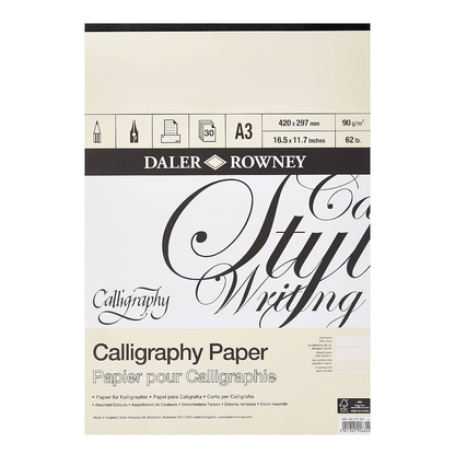 Daler Rowney Calligraphy Paper Pad – 30 Sheets 90gsm