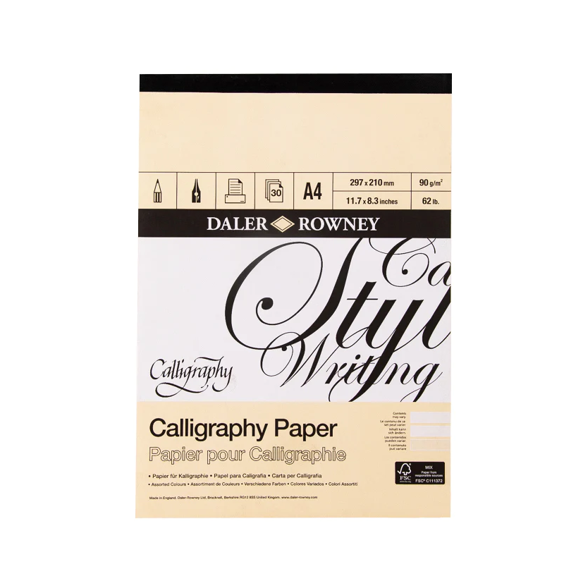 Daler Rowney Calligraphy Paper Pad – 30 Sheets 90gsm