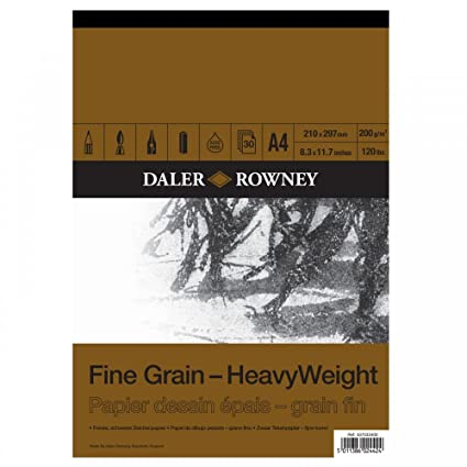 Daler Rowney Heavy Weight Fine Grain Drawing Pad – 30 Sheets 200 Gsm