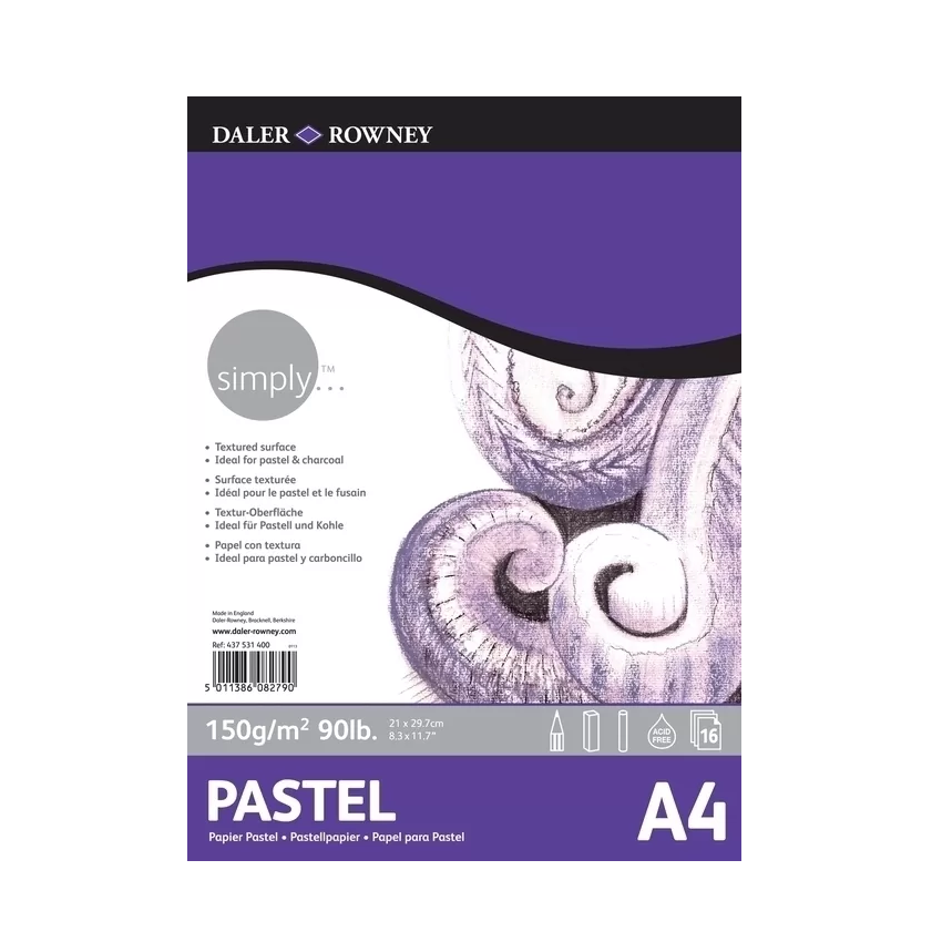 Daler Rowney Simply Pastel Pad – 16 Sheets 150Gsm