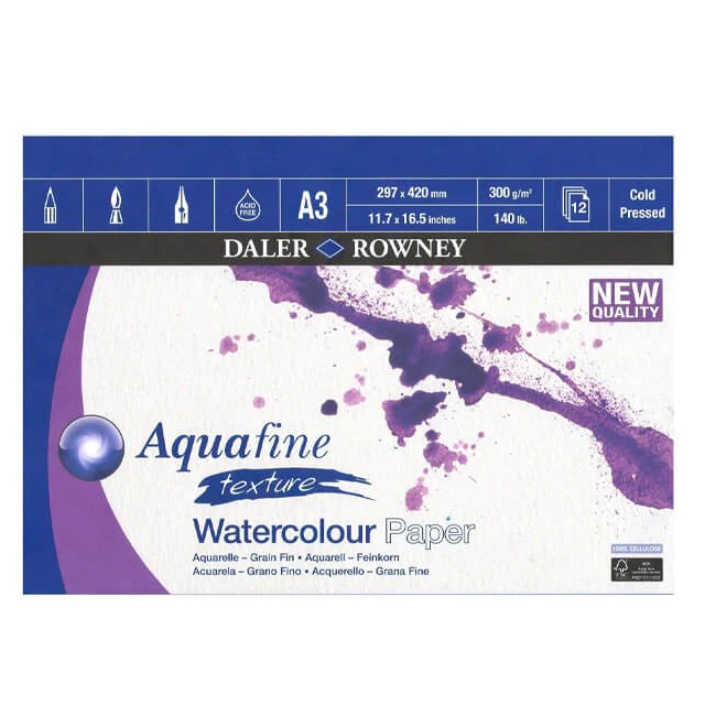Daler Rowney Aquafine Texture Watercolor Pad Cold Pressed