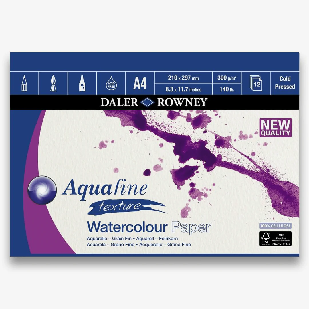 Daler Rowney Aquafine Texture Watercolor Pad Cold Pressed