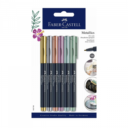 Faber Castell Metallic Markers Set Of 6
