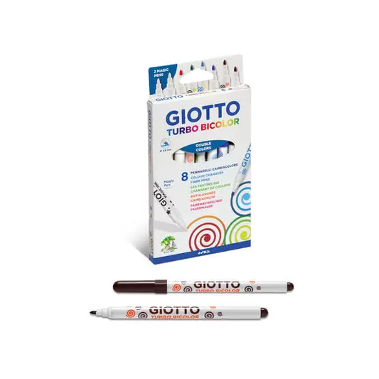 Giotto Bicolor Markers Set of 8 Pcs