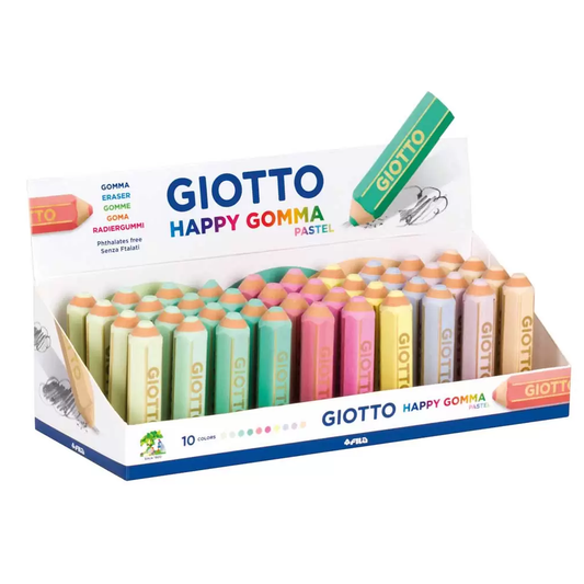 Giotto Happy Gomma Eraser Pastel – Jumbo Size Single Piece