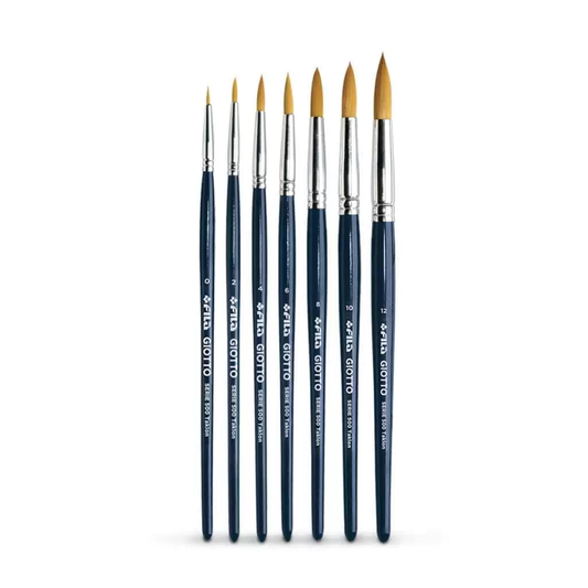 Giotto Taklon Synthetic Hair Round Painting Brushes