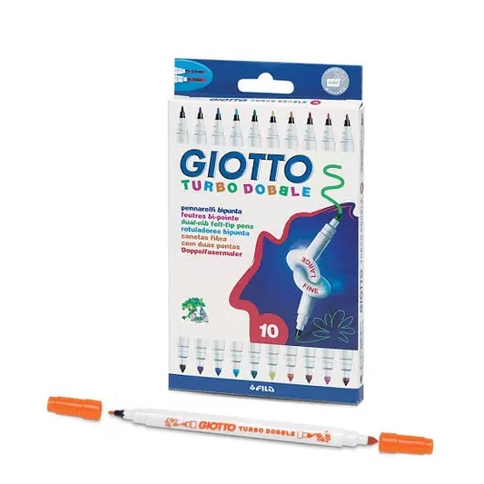 Giotto Turbo Double Tip Color Markers Set of 10 Pcs