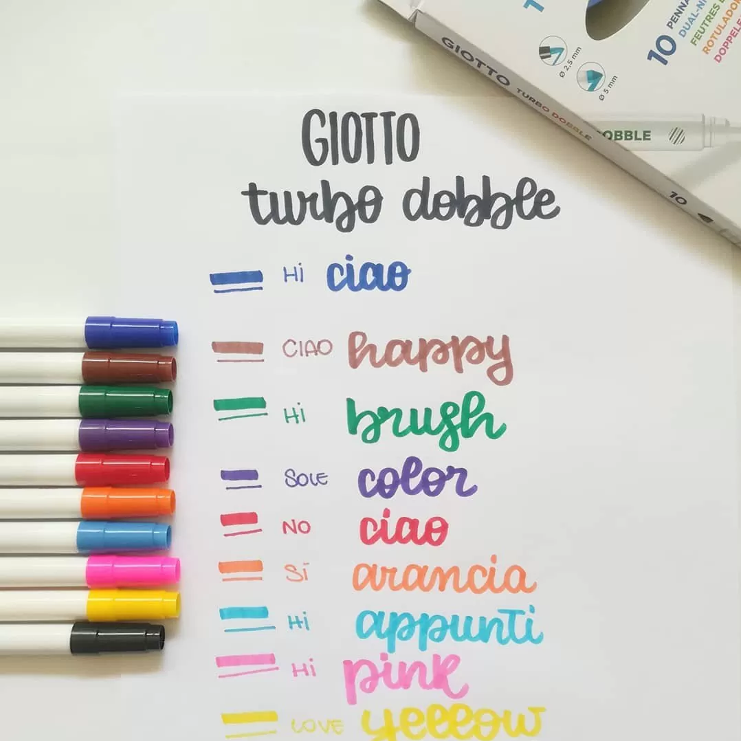 Giotto Turbo Double Tip Color Markers Set of 10 Pcs