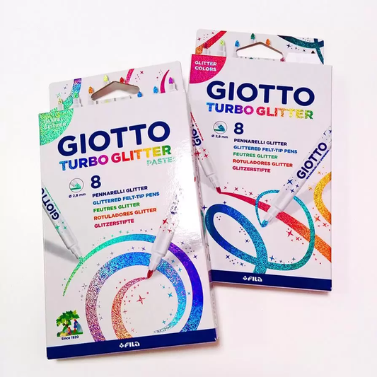 Giotto Turbo Glitter Color Markers Set Of 8 Pcs