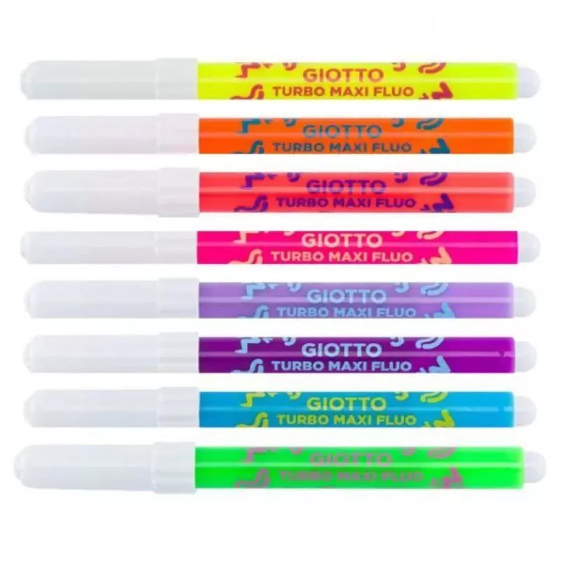 Giotto Turbo Maxi Fluo Markers Set Of 8
