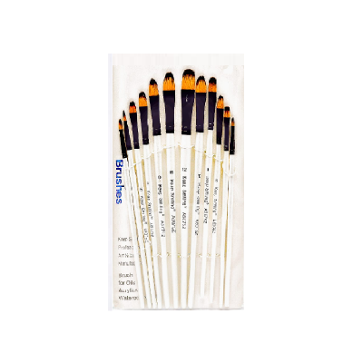 Keep Smiling Artist Set Brush White 12 Pcs 6075