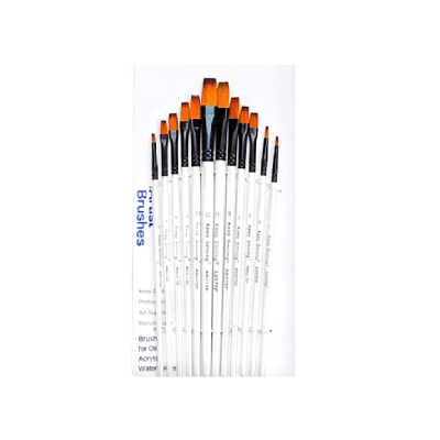 Keep Smiling Artist Set Brush White 12 Pcs 6075