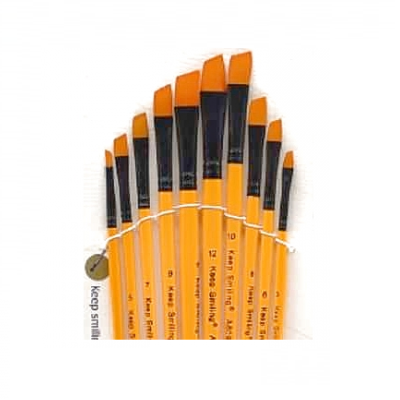 Keep Smiling Brush Set Orange 10 Pcs 6095.