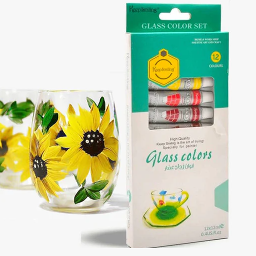 Keep Smiling Glass Colors Set Of 12 7112G.