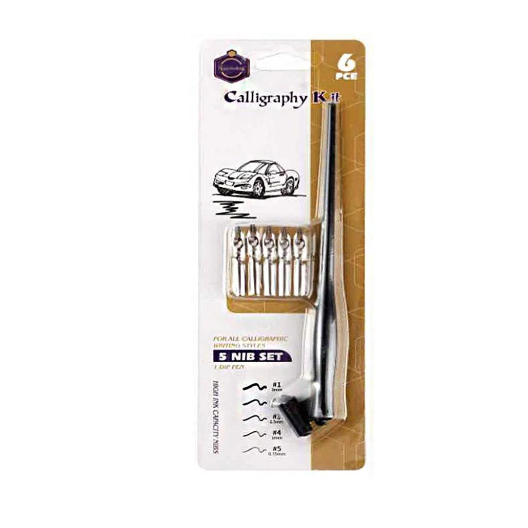 Keep Smiling Calligraphy Pen Set 6Pcs E0422.