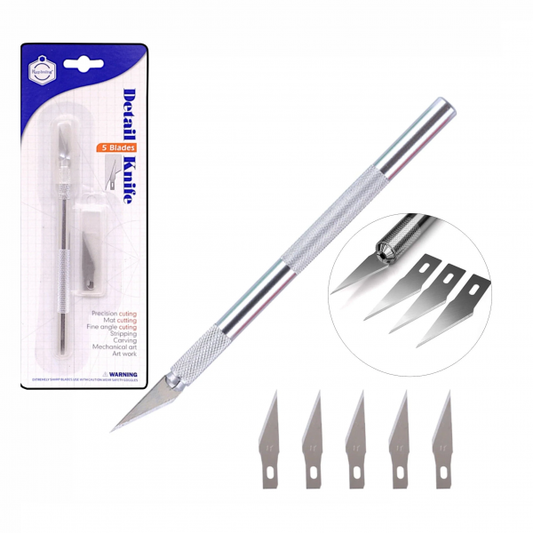 Keep Smiling Detailing Knife with Sharp 5 Spare blades
