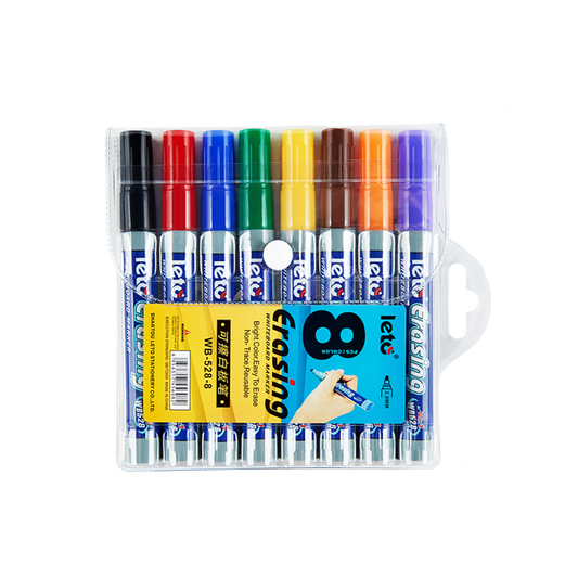 Leto White Board Marker Set Of 8 Colors.