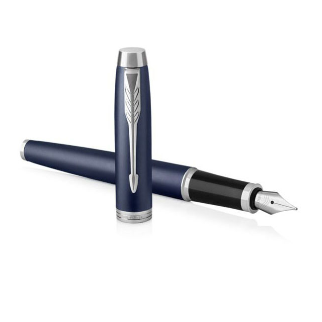 Parker IM Matte Blue With Chrome Trim Fountain Pen
