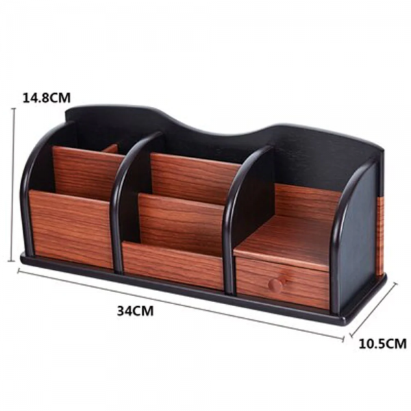 Wooden Pen Stand 7 Compartment Hx-1037