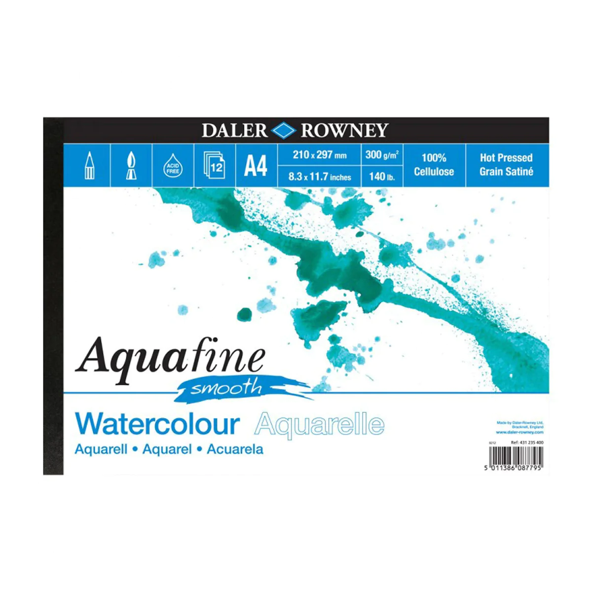 Daler Rowney Aquafine Smooth Watercolor Aquarelle Hot Pressed