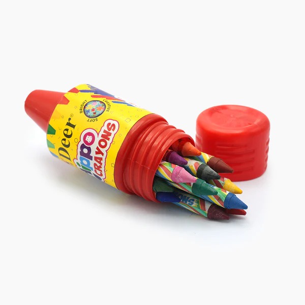 Deer Hippo Crayons 12 Pcs.