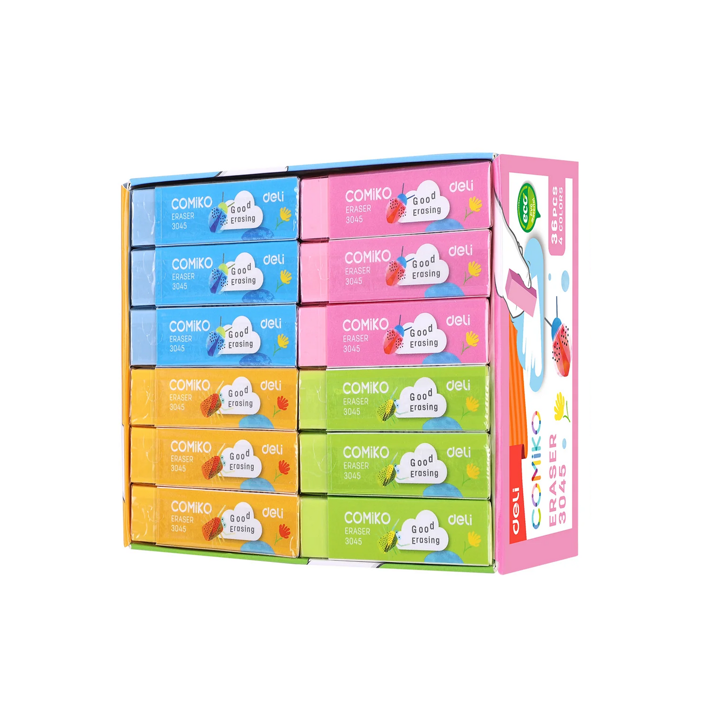 Deli Comiko Eraser Multicolor 3045