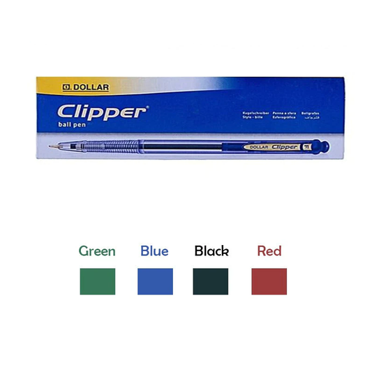 Dollar Clipper Ball Pen Pack Of 10.