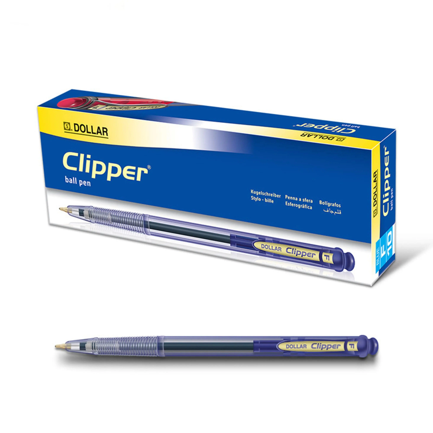 Dollar Clipper Ball Pen Pack Of 10.