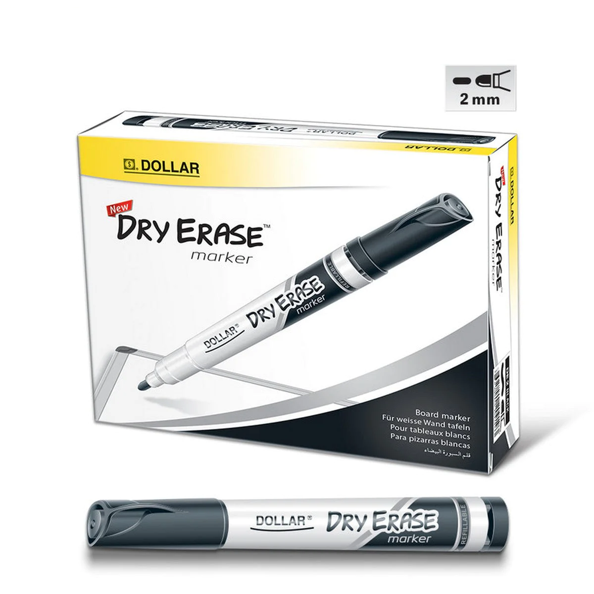 Dollar Marker Dry Erase Pack Of 12.