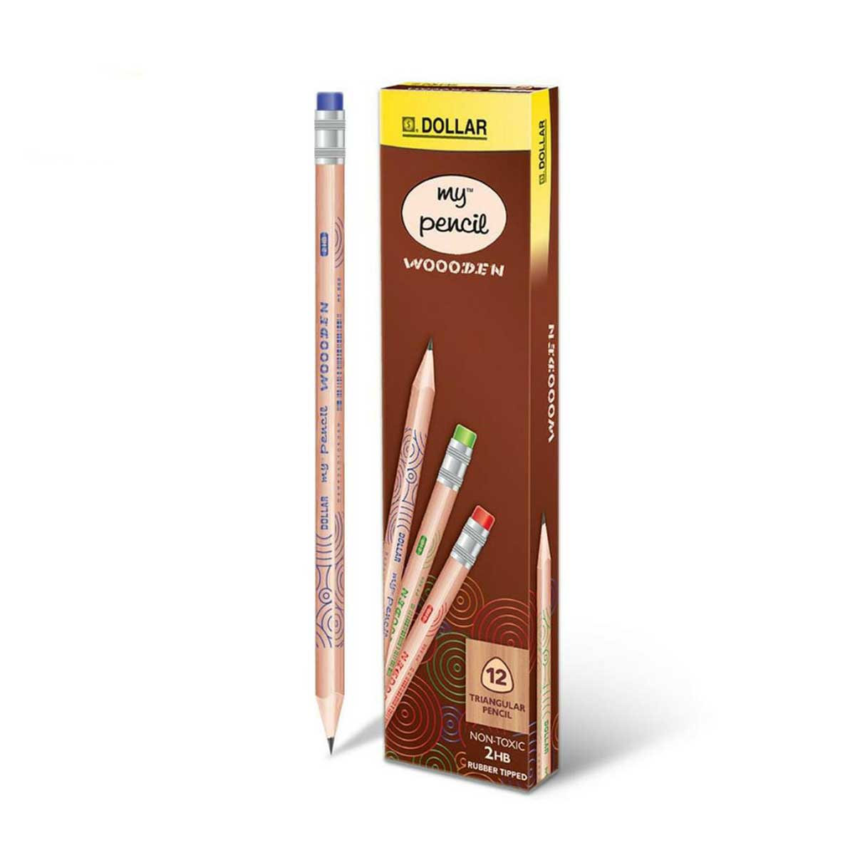 Dollar My Pencil Wooden D666 Pack Of 12.