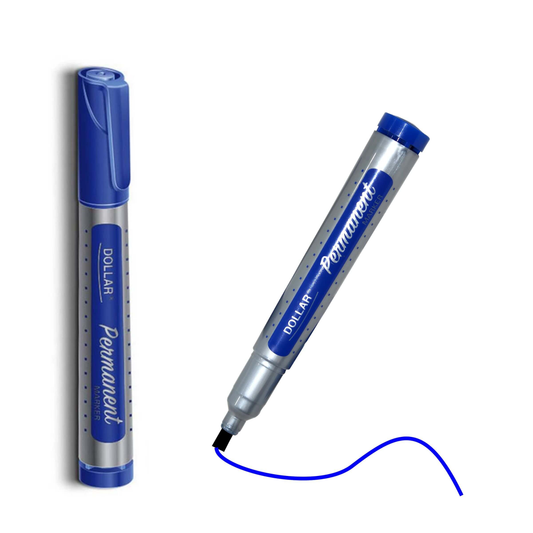 Dollar Permanent Marker Chisel Pack Of 12.