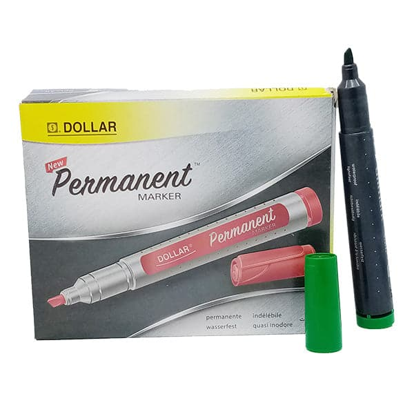 Dollar Permanent Marker Chisel Pack Of 12.