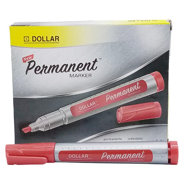 Dollar Permanent Marker Chisel Pack Of 12.